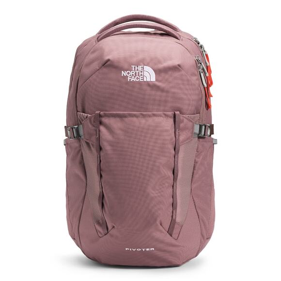 The North Face Women's Pivoter Backpack Twilight Mauve / Emberglow Orange NWT - Picture 1 of 16